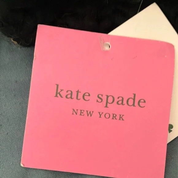 Kate Spade: NWT Black & White Knit Colorblock Beanie- Hat- 100% Wool- One Size